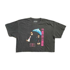 Urban Outfitters Biggie It Was All A Dream Black Cropped Oversized Tee